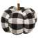 Black & White Buffalo Check Stuffed Pumpkin, 6.5" CS38220