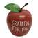 Grateful For You Engraved Wooden Apple