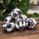 6/Set, Black Buffalo Check Rag Balls 14464;