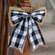 Black & White Buffalo Check & Burlap Bow 14728;