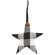 Black & White Buffalo Check Star Ornament 14734