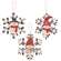 Buffalo Check Snowman Snowflake Sayings Ornament, 3 Asstd.
