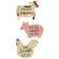 3/Set Barnyard Sayings Farm Animal Magnets #35804