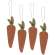 4/Set, Primitive Wood Carrot Ornaments #35945