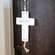 Grateful Cross Wood Ornament w/Beads & Tassel 91073;