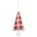 Red & Gray Buffalo Check Fabric Christmas Tree Ornament 7.5" CS38194