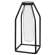 Glass Tube Vase w/Metal Frame, Thin 14501B
