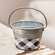 Black & White Buffalo Check Mini Oval Pail 14584A;