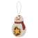 Roly Poly Wooden Snowman Ornament w/star #35700