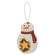 Roly Poly Wooden Snowman Ornament w/star