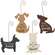 4/Set, My Dog is My Favorite Wooden Ornaments #35818