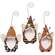Gnome-Bees Wooden Ornaments with Hangers, 3 Asstd.