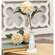 Curvy White Spindle Flower Holder 35954;