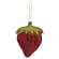 Large Beaded Felt Strawberry Ornament #CS38349