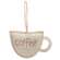 Felt Stitched Coffee Cup Ornament #CS38355