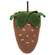 Primitive Painted Stuffed Strawberry 5.25"