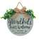 Grandkids Always Welcome Round Sign w/Greenery