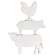 3/Set, Shabby Chick Farm Animal Stacking Sitters #35870