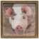 Pig Portrait Framed Print, Wood Frame #36004