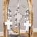 Hope, Blessed, Faith Beaded Cross Hanger, 3 Asstd.
