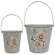 2/Set, Washed Metal Sunflower & Bee Wall Buckets #70109