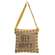 Bee Happy Mustard Check and Burlap Pillow Hanger #CS38307