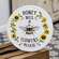 Honey Bees & Flowers Please Sunflower Round Metal Sign 60428;