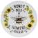 Honey Bees & Flowers Please Sunflower Round Metal Sign 60428