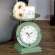 Vintage Green Old Town Scale Clock 75027