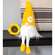 Fuzzy Yellow Flower Gnome w/Dangle Legs ADC3025;