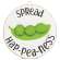 Spread Hap-pea-ness Mini Round Easel Sign, 2 Asstd. #H36040