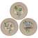 Faith Pray Grace Flower Plates, 3 Asstd.