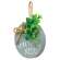 Our Nest Round Sign Ornament w/Greenery, 3 Asstd. #35781