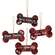 We Woof You A Merry Christmas Plaid Dog Bone Ornament, 4 Asstd.