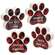 Dear Santa Plaid Pawprint Sitter, 4 Asstd.