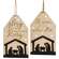 Let Us Adore Him Silhouette Wooden Tag Ornament, 2 Asstd. #36445