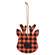 Red & Black Buffalo Check Reindeer Head Ornament