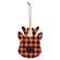 Red & Black Buffalo Check Reindeer Head Ornament #36464