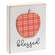 Blessed Plaid Apple Wood Block