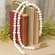 Distressed White Beaded Garland with Jute Tassels, 57"L
