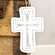 Distressed Metal Cross Dotted Ornament 65239;