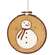 Teastained Primitive Snowman Stitchery
