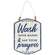 Wash Your Hands & Say Your Prayers Metal Hanging Sign