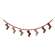 Wooden Plaid Stockings & Beads Garland #36152