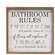 Bathroom Rules Distressed Look Framed Sign