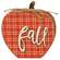 Red Plaid "Fall" Apple Chunky Sitter #36505