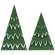 2/Set, Chunky Snowy Christmas Trees #36688