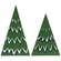 2/Set, Chunky Snowy Christmas Trees