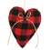 Buffalo Check Heart Ornament #CS38472