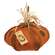 Orange Burlap Patches Pumpkin, 15"